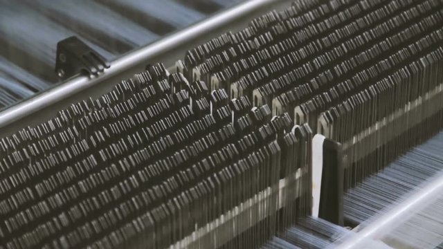 Manufacture Industrial Textiles Production Line with Automatic Weavers in a Factory