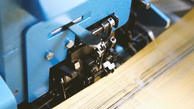 Manufacture Industrial Textiles Production Line with Automatic Weavers in a Factory