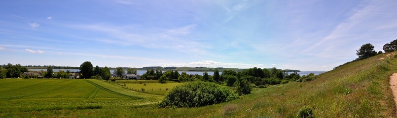 Panorama von Middelhagen auf Rügen: Blick Zicker Berge, Halbinsel Mönchgut, Insel Rügen, Deutschland