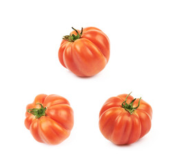 Ripe red beef tomato isolated