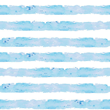 Stripes. Watercolor seamless pattern.