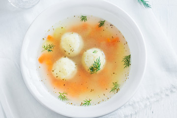 Matzoh ball soup