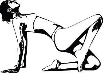 Woman practicing yoga