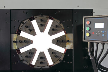 Hydraulic Rubber hose crimping machine detail.