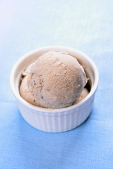 Homemade vanilla ice cream