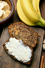 Slice of banana bread
