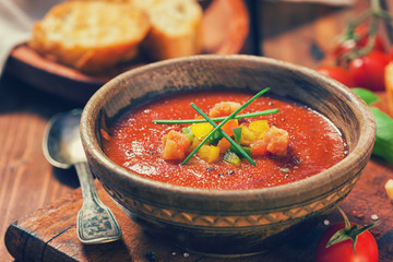 Fresh Cold Gazpacho Soup 