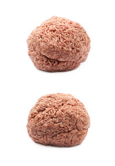 Ball of minced meat isolated