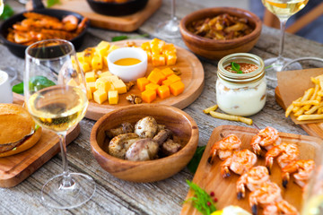 Food and drink Table, Enjoying Dinning Eating Concept