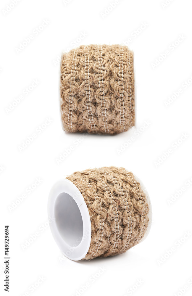 Wall mural decorational rope string on a bobbin