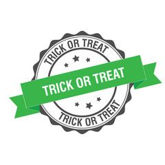 Trick or treat stamp illustration