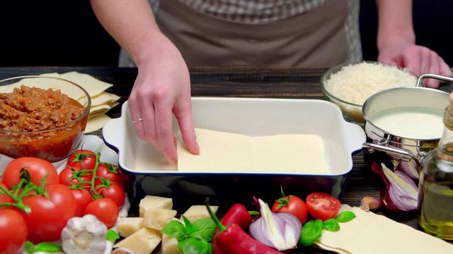 Preparation of homemade lasagna