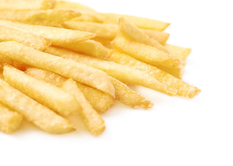 Pile of a french fries isolated