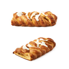 Sweet pastry bun isolated