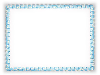 Frame and border of ribbon with the Guatemala flag. 3d illustration