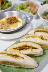 vietnamese bread. Breakfast, thailand. on white background. Food Thailand