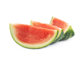 Couple watermelon slices isolated