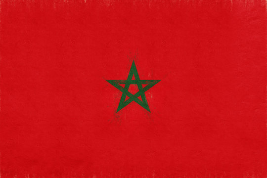 Flag of Morocco with a grunge look.