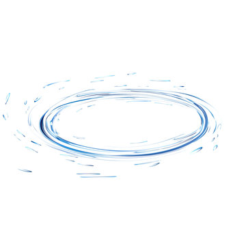 water splash circle with drops from top view isolated on white. 3d illustration vector created with gradient mesh. blue aqua surface swirl background.