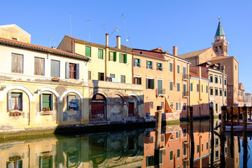 Fototapeta na wymiar City of Chioggia, the little Venice