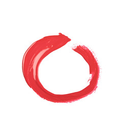 Circle made with a paint stroke isolated