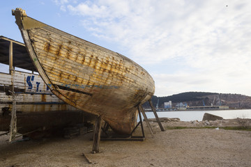 Old wooden boat