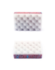 Purple bathing sponge isolated