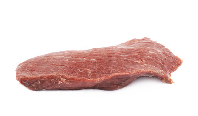 Single slice of beef meat isolated