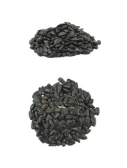 Pile of sunflowers seeds isolated