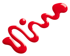 Blot of red nail polish