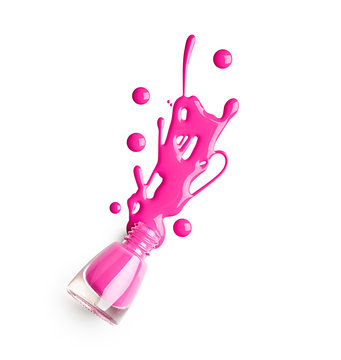 Pink nail polish