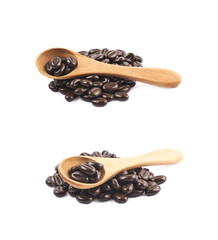 Pile of chocolate candies isolated