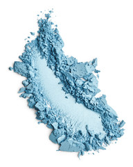 Blue eye shadow stroke