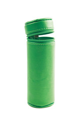 Cylindrical pencil case isolated