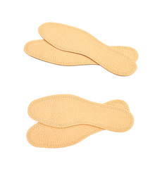 Pair of shoe insoles isolated