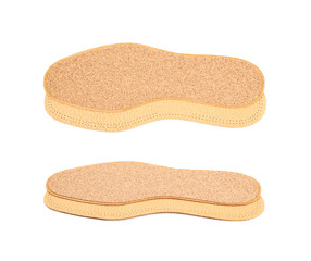 Pair of shoe insoles isolated