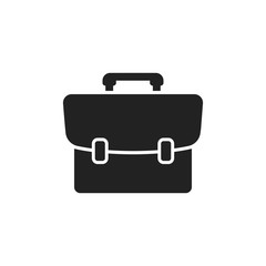 Suitcase vector icon. Luggage illustration in flat style.