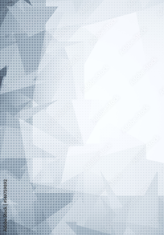 Poster White texture with grey polygonal pattern