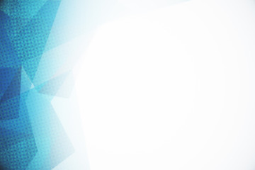 White wallpaper with blue polygonal pattern