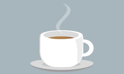 Tasse mit Kaffee - Flat Icon mit Schattierung