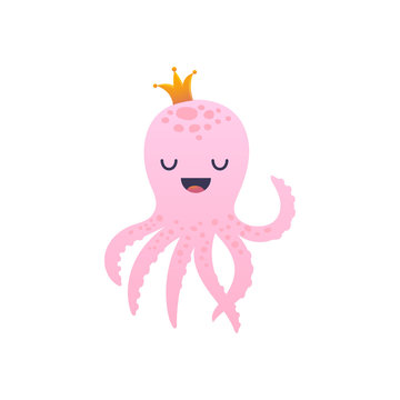 Adorable octopus character