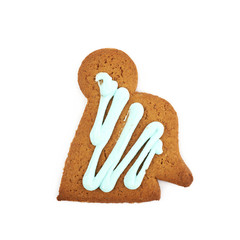 Figure shaped gingerbread isolated