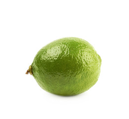 Green lime fruit isolated