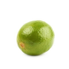 Green lime fruit isolated