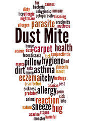 Dust mite, word cloud concept 5