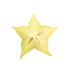 Fototapeta premium Single slice of carambola fruit