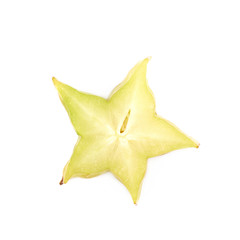 Fototapeta premium Single slice of carambola fruit