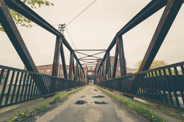 View of the old historical steel bridge.