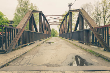 View of the old historical steel bridge.