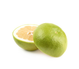Sliced sweet grapefruit isolated
